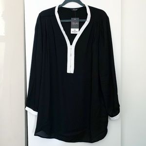 Love Yours White Trimmed Blouse